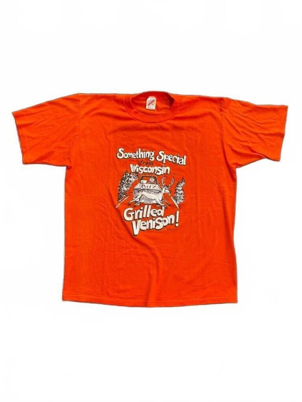 Vintage Jerzees Wisconsin Grilled Venison Tee XL USA